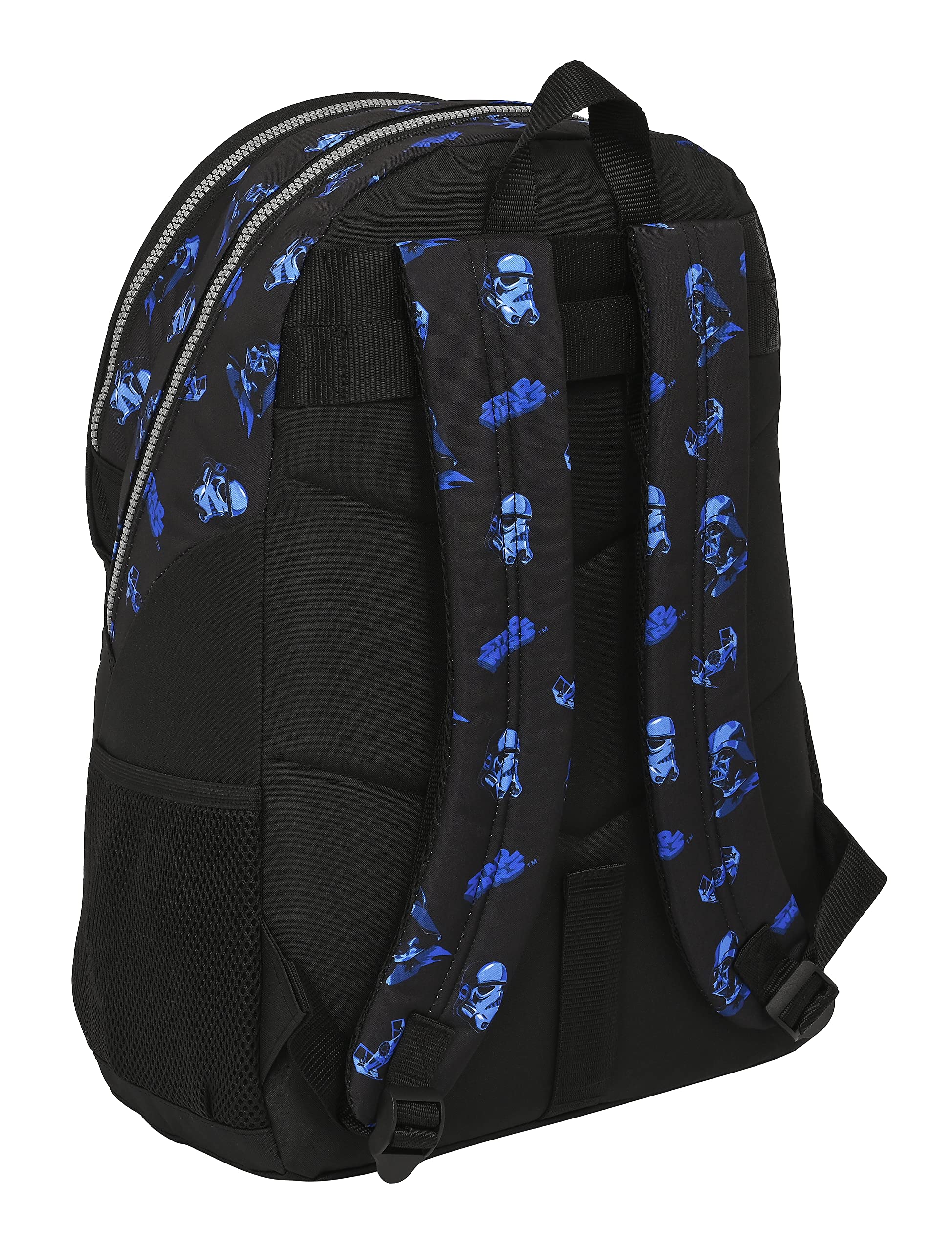 STAR WARS Digital Escape - Mochila Escolar Infantil, Ideal para Niños de Diferentes Edades, Cómoda y Versátil, Calidad y Resistencia, 32x16x44 cm, Color Negro
