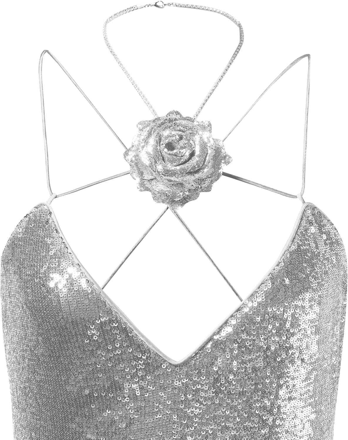 JW PEI Women's Heisey Sequinned Rosette Maxi Dress - Image 4