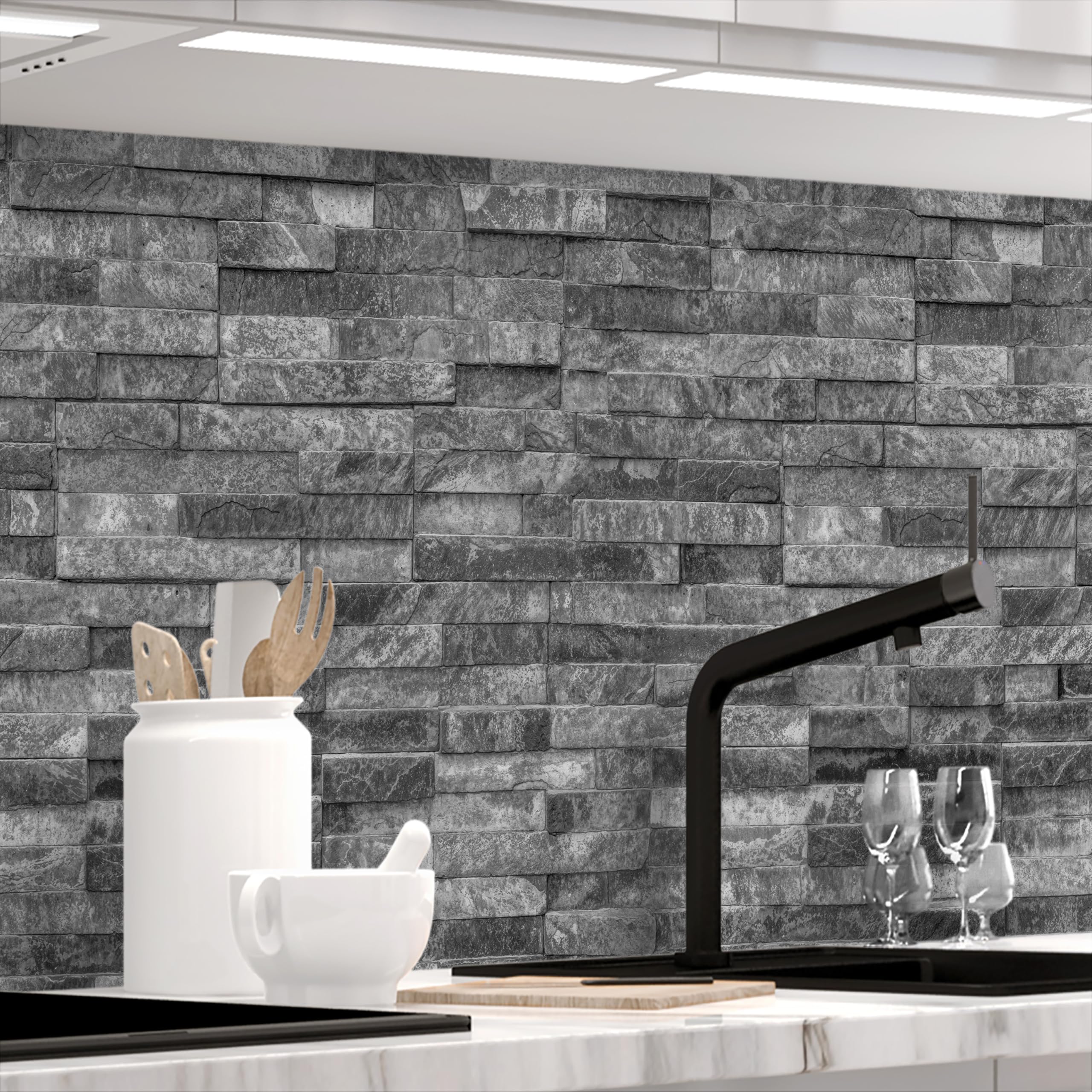 Carta Adesiva Paraschizzi Per Cucina - PVC Lavabile, 40x200cm, Alluminio