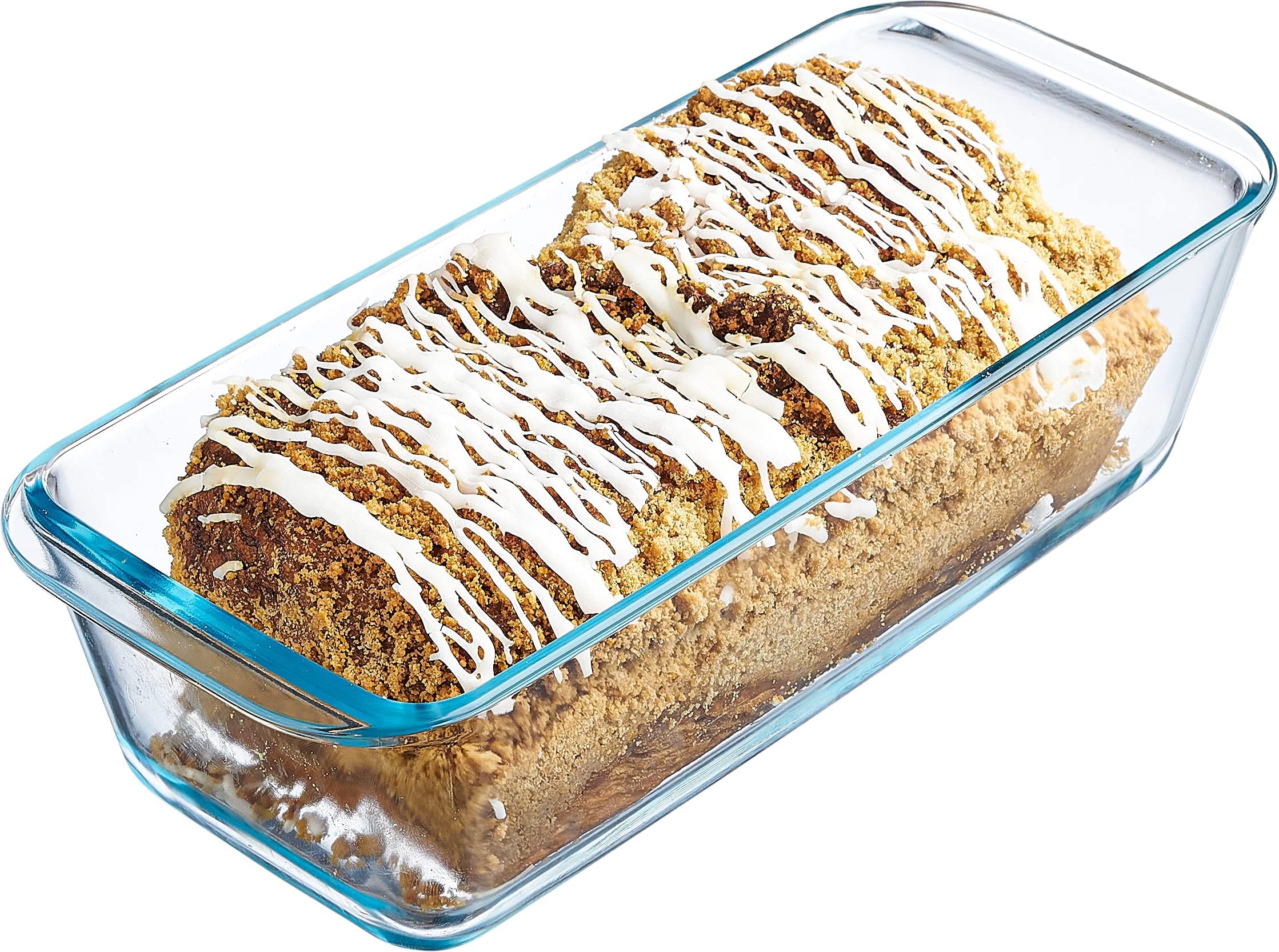 Glassware Classic 1.5 Quart Loaf Dish, Glass Loaf Pan, Heat, Cold and Shock-Proof Borosilicate Glass, Made in Europe, Dishwasher Safe, 11” x 4.8” x 3”