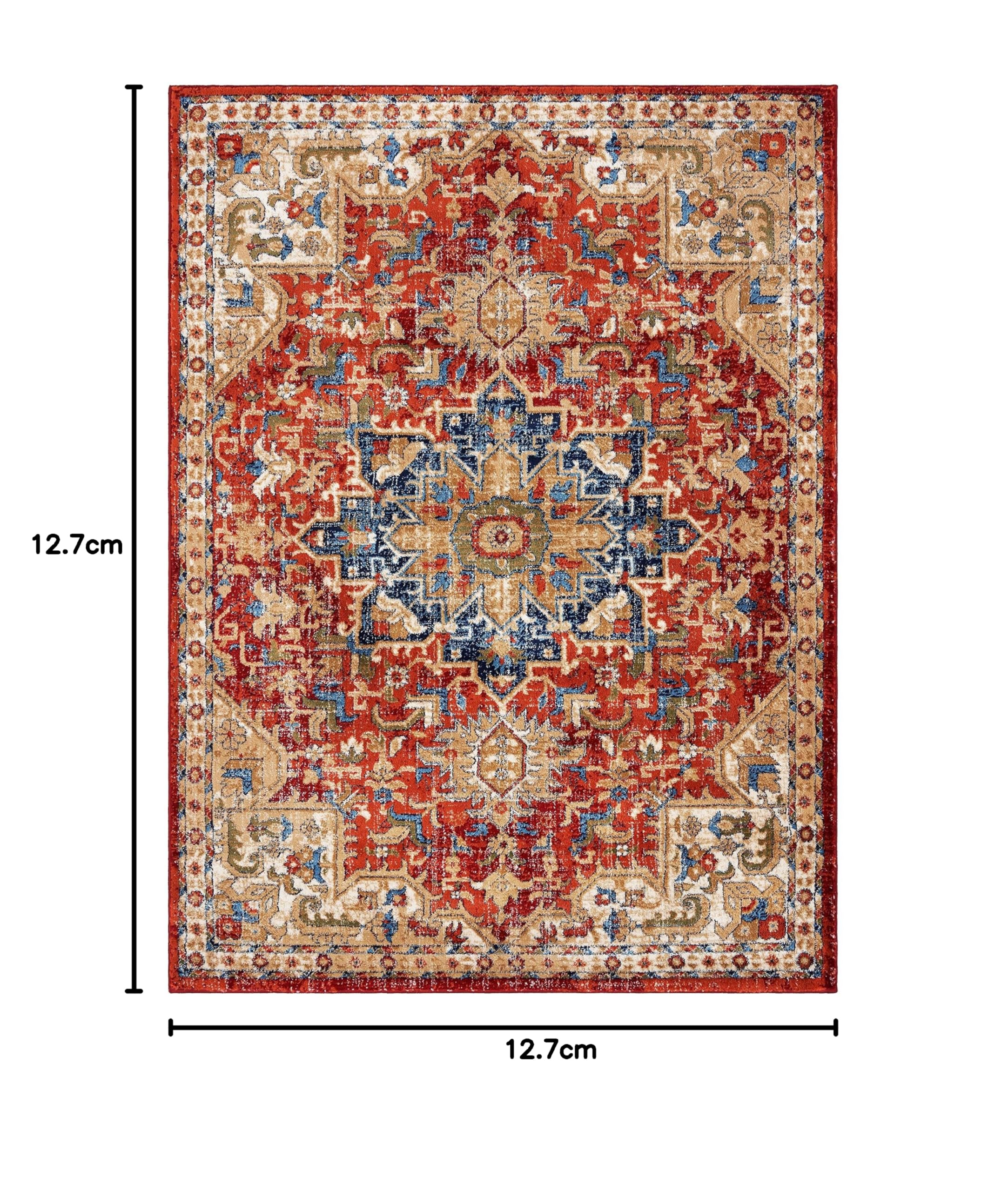 Luxe Weavers Howell Collection Red Oriental 5x7 Area Rug 2527