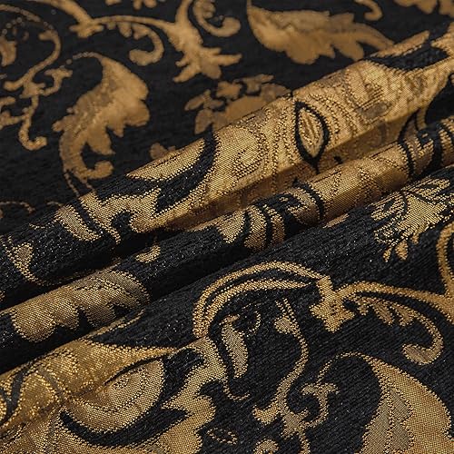 Miniatura 7 de Loom and Mill Fundas de sofá de lujo, funda clásica de damasco jacquard de felpilla gruesa, protector de muebles con borde de encaje y borlas hechas