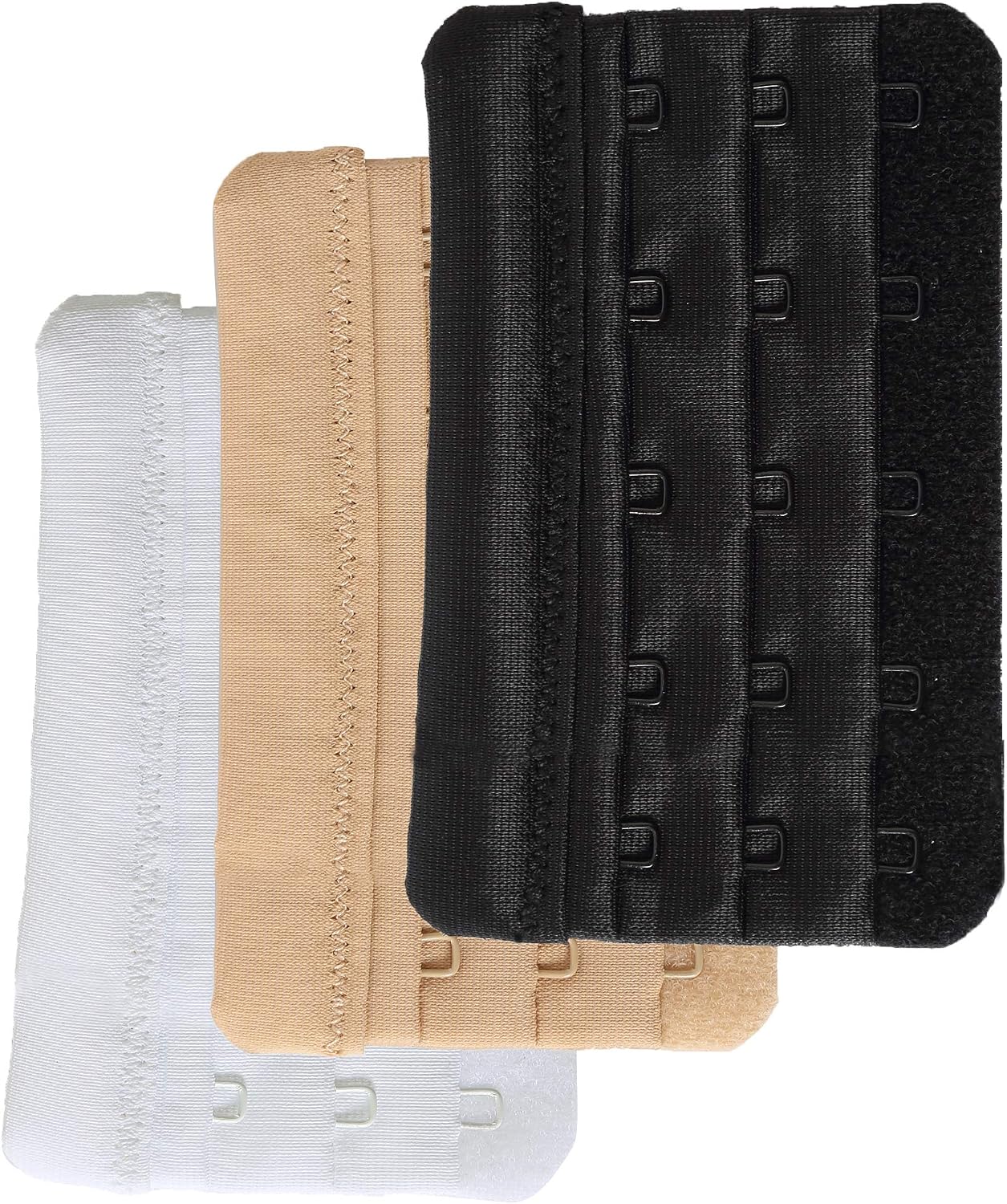 Women's Bra Extender 5 Hook Plus Size Bra Strap Extenders 3pcs-Pack
