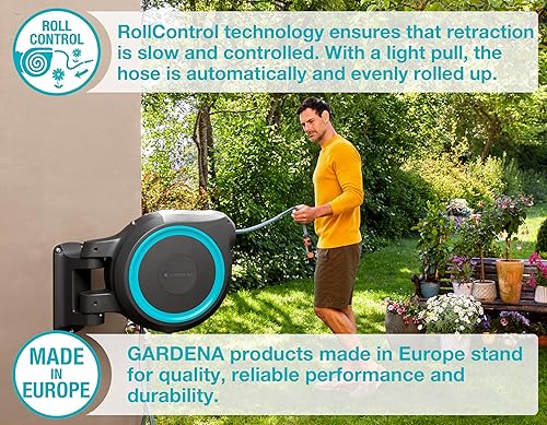 Gardena Retractable Hose Reel with RollControl - Thumbnail 3
