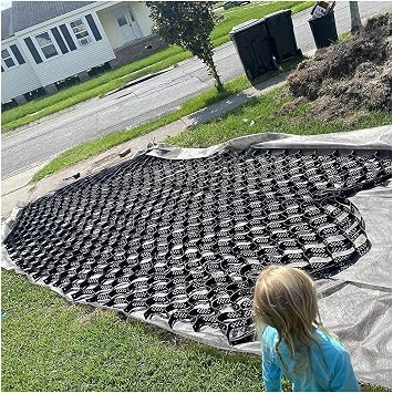 ZHOUHONG Geo Grid Ground Grid, Geo Cell Grid 2 Inch Thick, Gravel Grid HDPE Material, Ground Stabilization Grid 1885 LBS Per Sq, Tensile Strength Gravel Ground Grid for Slope Driveways, Garden