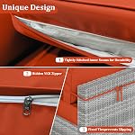 14 Pcs Outdoor Cushion Covers Patio Cushion Slipcovers Replacement Splash Proof with Zipper for Outdoor Furniture, Patio Sofa Couch 3 Sizes, Orange,Covers Only