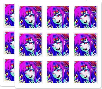 Glitch Glitchcore Mikan Tsumiki Danganronpa Anime Character Gaming Fan Art 18 Pack 2 Inch Vinyl Stickers Waterproof for Water Bottle Laptop Phone Car Indoor Outdoor Premium 6 Mil Made in USA