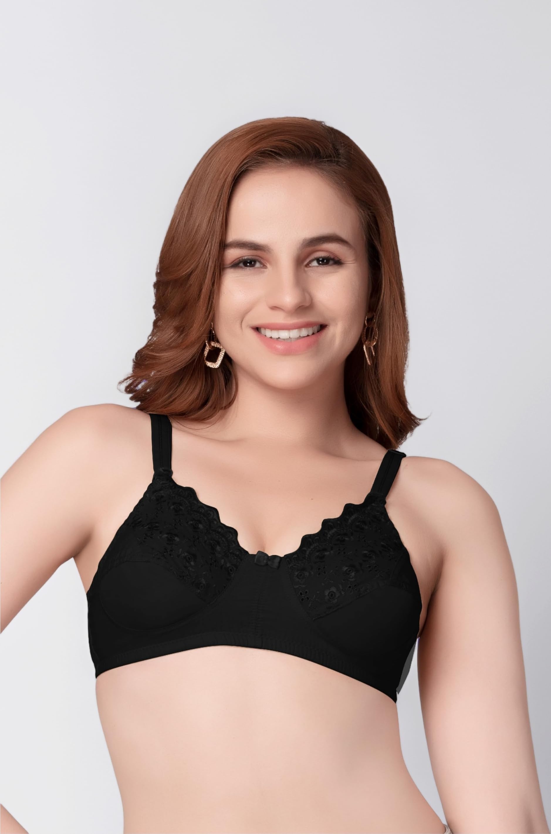 DAISY DEE Women's Cotton Non Padded Wirefree Full Coverage Bra - NGLREA