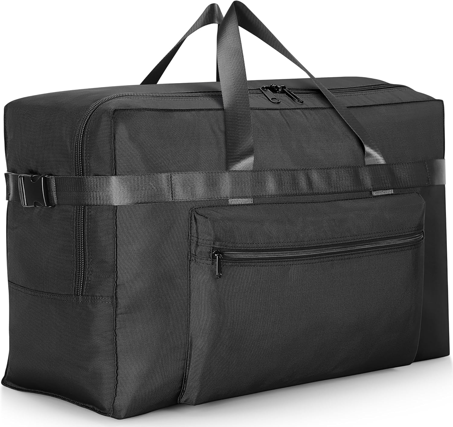 Hafmall Extra Large 120L Foldable Duffel Bag for Travel, Waterproof Weekend Overnight Bag, Collapsible Storage Bag for Moving, Camping (Black)