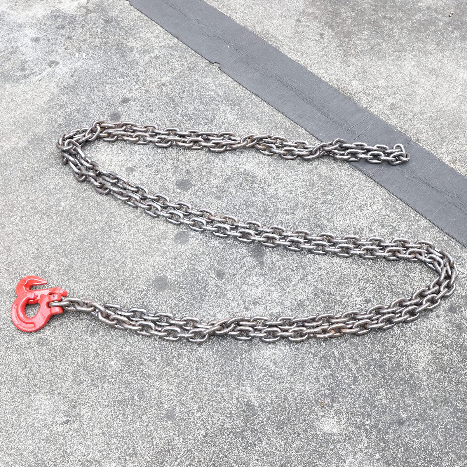 Catena per gru da 8 mm, 1 filo, capacità di carico 2T, nastri di sollevamento con catena a gancio, catena di sollevamento per carichi pesanti