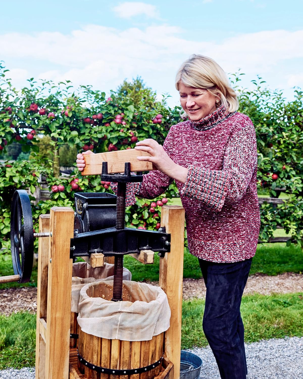 American Harvester Cider Press/Fruit Press and Grinder For Juice and Wine. Double Tub. Easy Assembly. Grinds and Squeezes.
