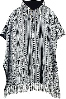 Mexican poncho men | 100 % cotton | blanket poncho | reversible | wool poncho hippie Baja hoodie pancho cloak