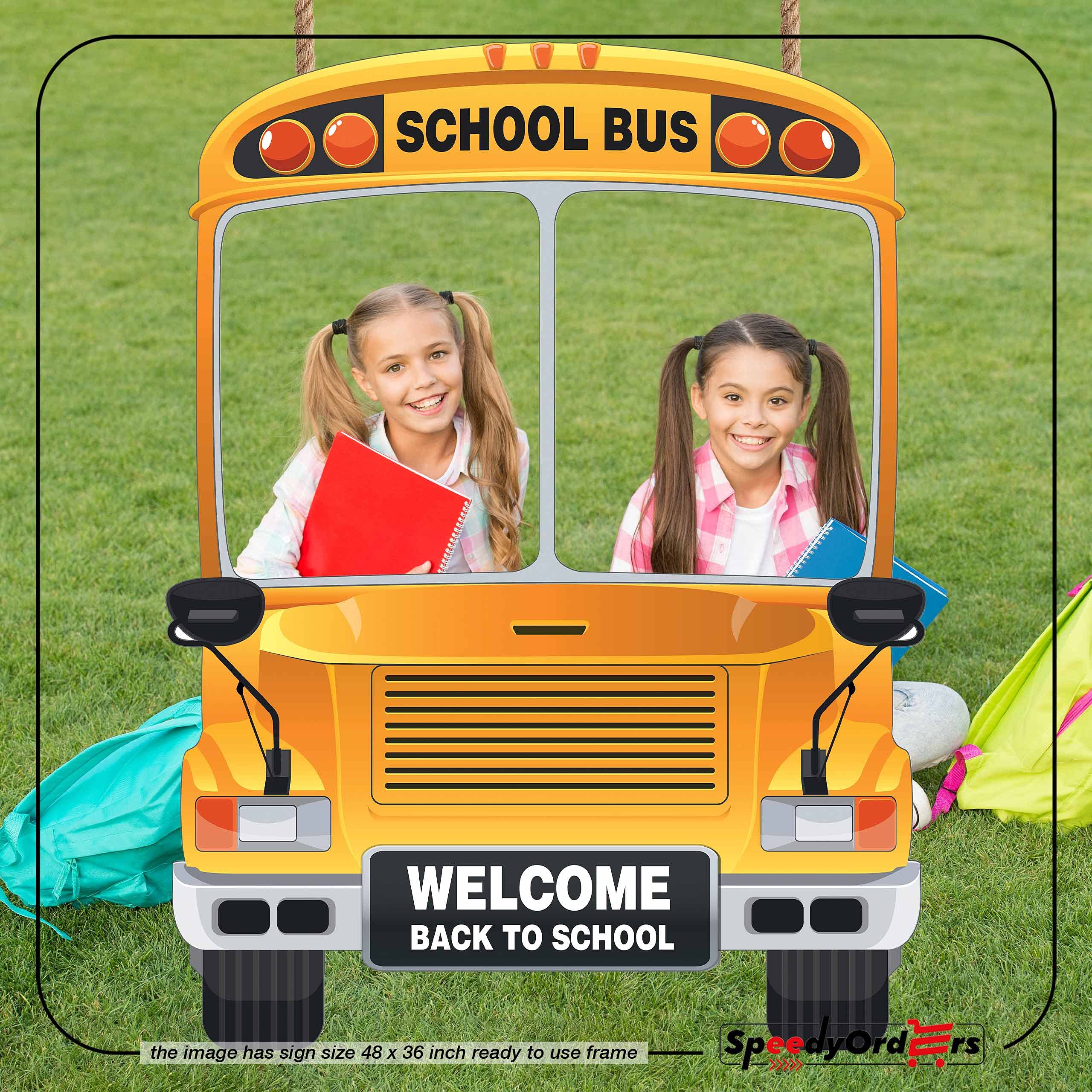 Buy School Bus Photo Frame by SpeedyOrders Custom Back To School