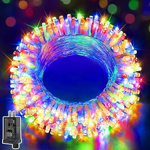 Ollny Luces de Navidad de 200 luces LED de 60 pies para interiores, multicolor, conectable, para exteriores, 8 modos, temporizador impermeable,
