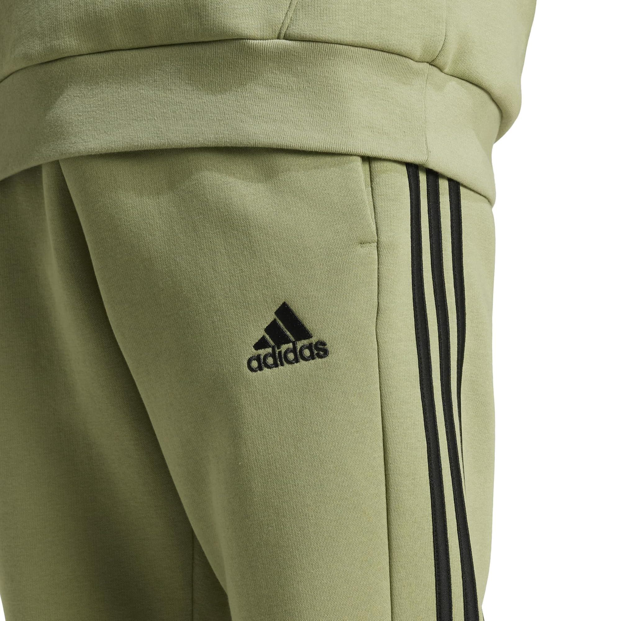Adidas Essentials Fleece 3-Stripes Tapered Cuff Pants - Pantalones Hombre