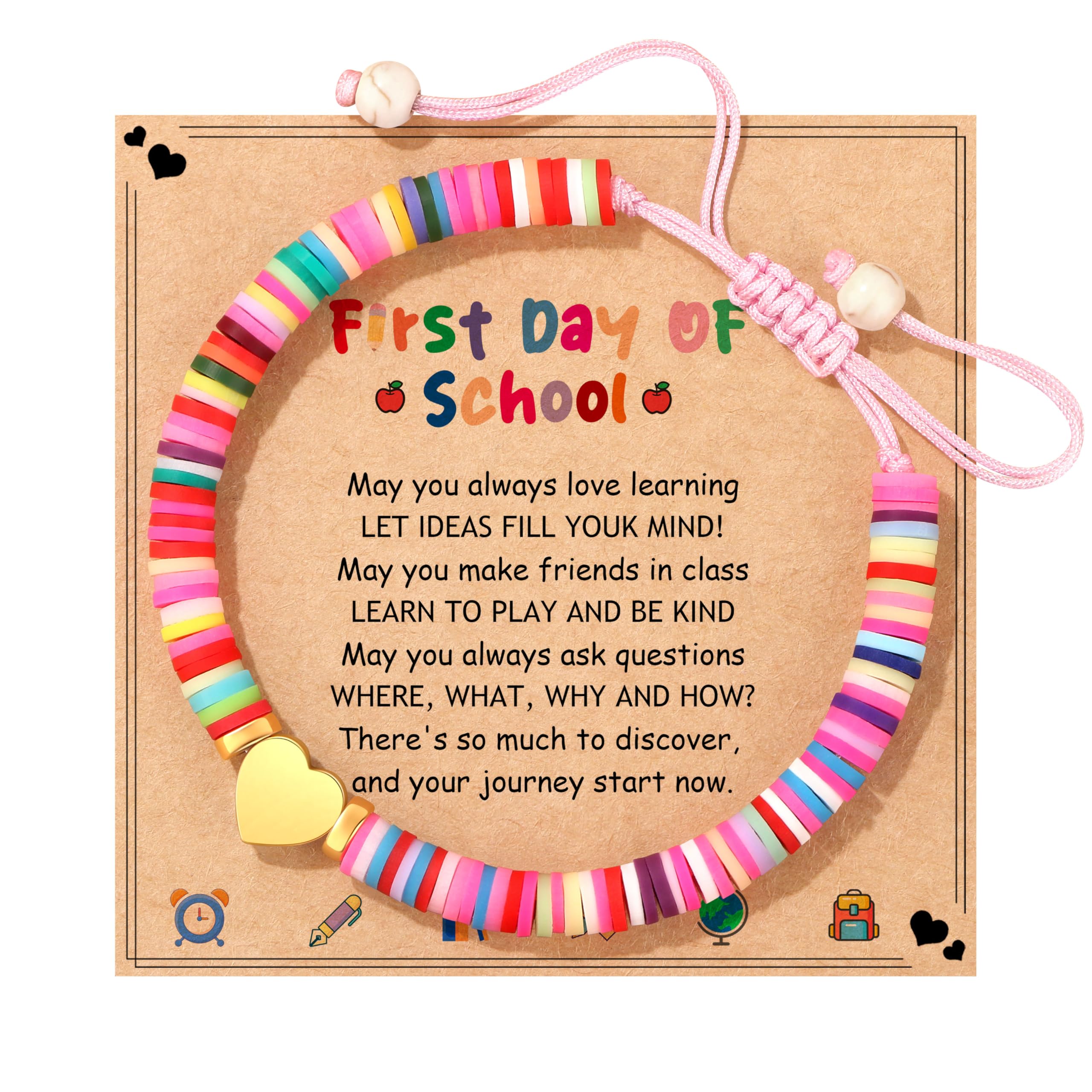 Back to School Stuff First Day of School Gifts Bracelets for Mommy and Me