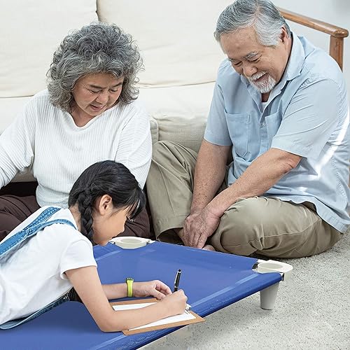 Miniatura 7 de Acrimet Cuna de siesta para niños, cama portátil para niños pequeños, apilable, 52 pulgadas de largo (tubos de acero inoxidable) (tela de malla