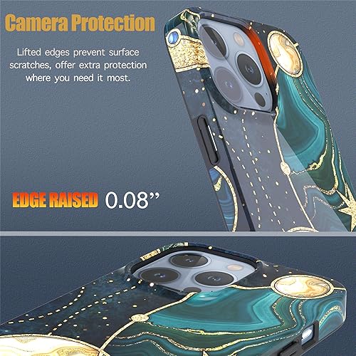 Miniatura 2 de RANZ Funda para iPhone 13 Pro, ultra delgada y brillante TPU a prueba de golpes a prueba de arañazos para iPhone 13 Pro (6.1") - Galaxia estrellas y