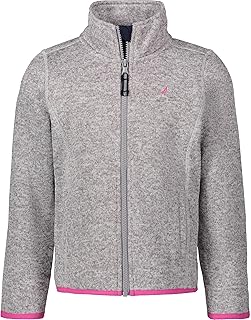 Girls' Full-Zip Fleece Jacket, Signature Logo Design, Lightweight & Wind...