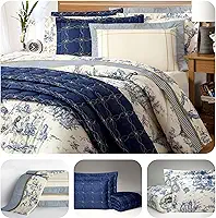Kit Edredom 03 Peças King Size Percal 180 Fios Porcelana