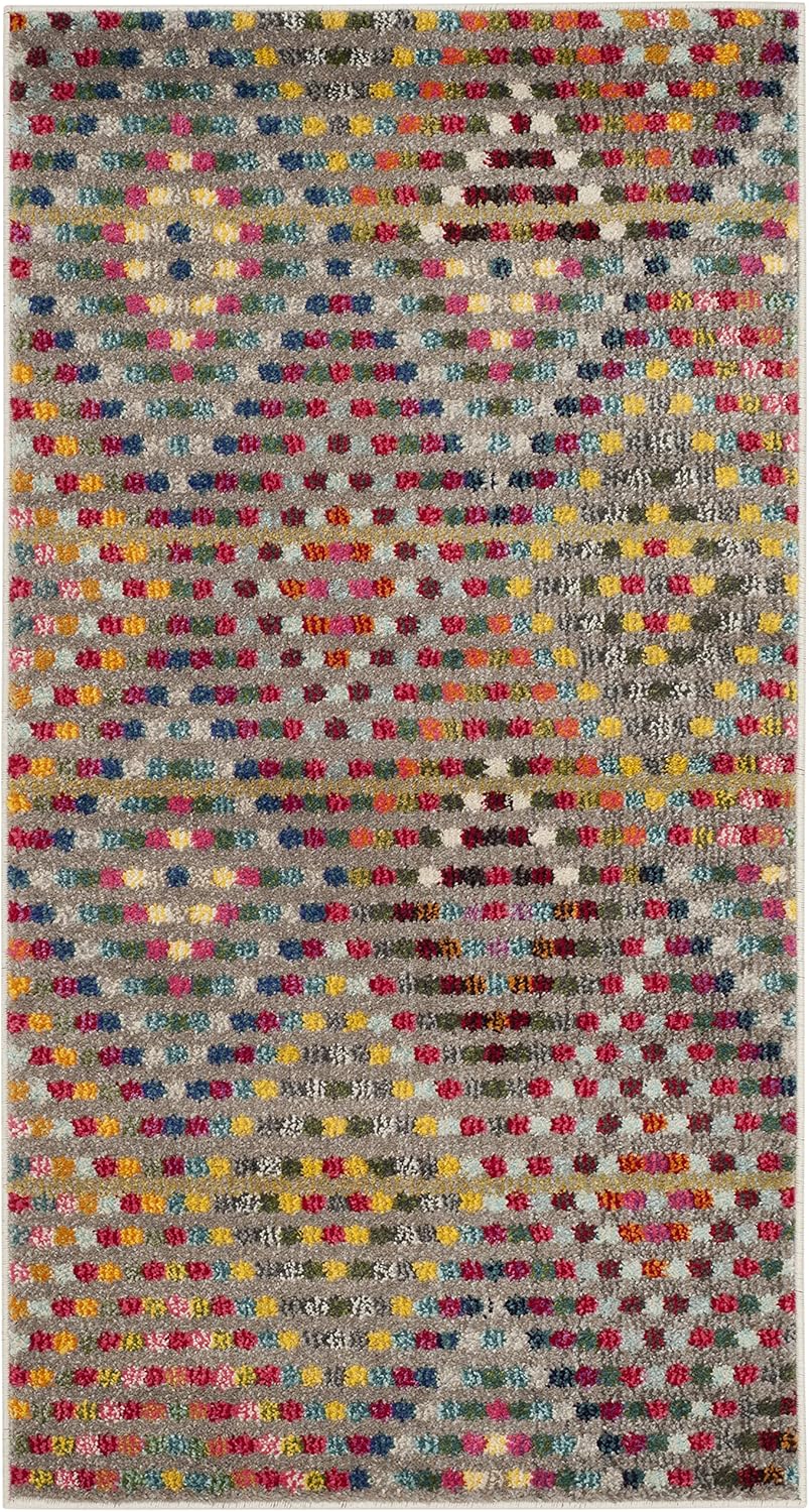 SAFAVIEH Monaco Collection Runner Rug - 2'2" x 12', Multi & Beige, Boho Diamond Design, Non-Shedding & Easy Care, Ideal for High Traffic Areas in Living Room, Bedroom (MNC204F)