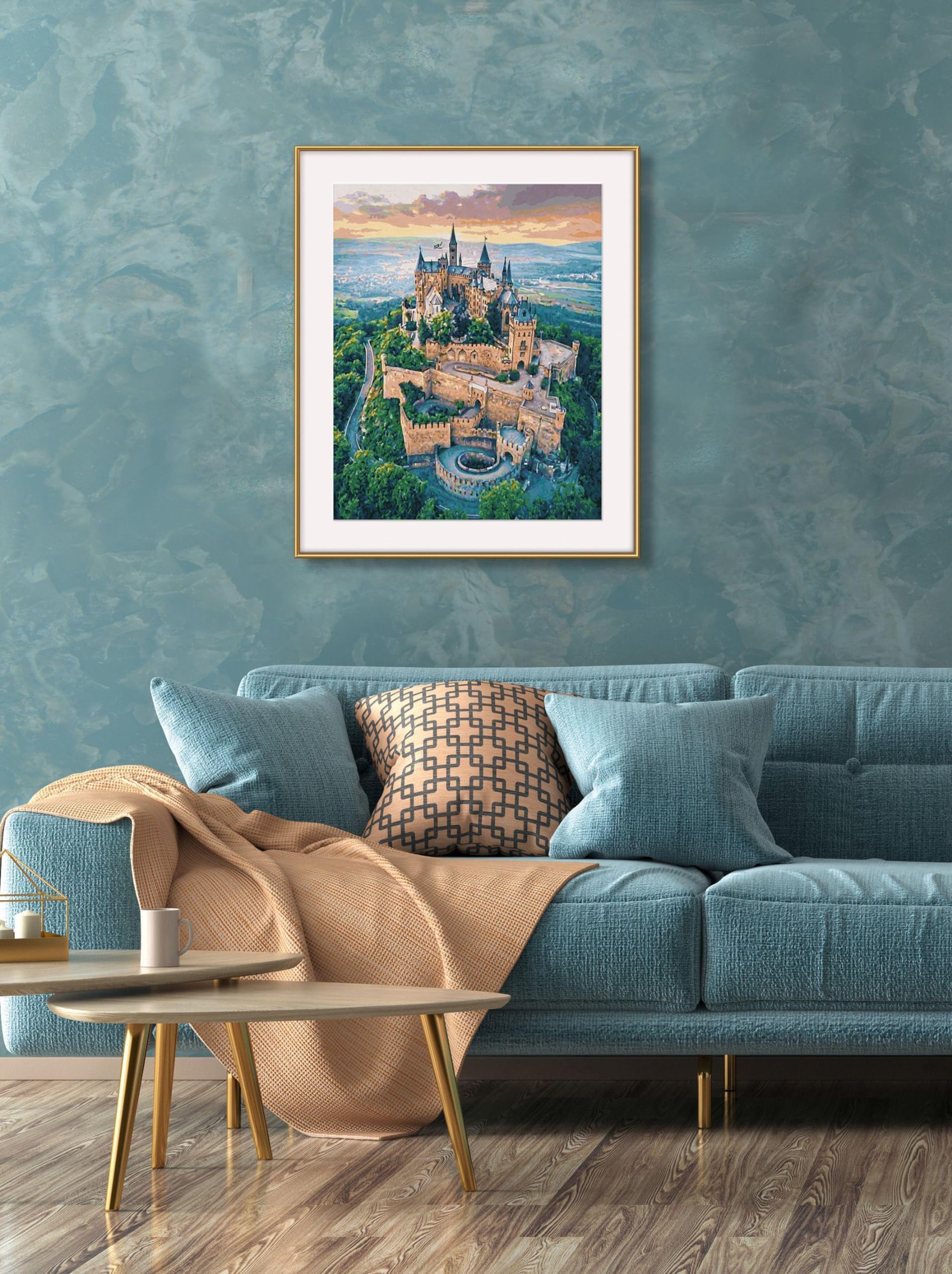Schipper 609130882 - Dipingere con i Numeri, Burg Hohenzollern, Pittura per Adulti, pennelli e Colori acrilici, 40 x 50 cm