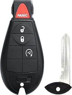 CanadaAutomotiveSupply © - 1 New Replacement Uncut Keyless Fobik Key Fob Remote Start for Select Chrysler Dodge With FREE Programming Guide M3N5WY783X IYZ-C01C