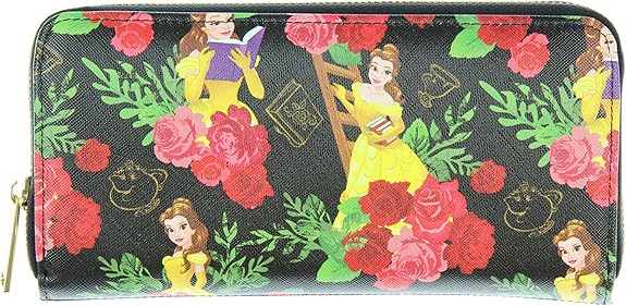 値引きする 送無 日本未発売 Loungeflyディズニー美容とザ ビーストベル花はジップアラウンドウォレット 新色追加 Carlavista Com