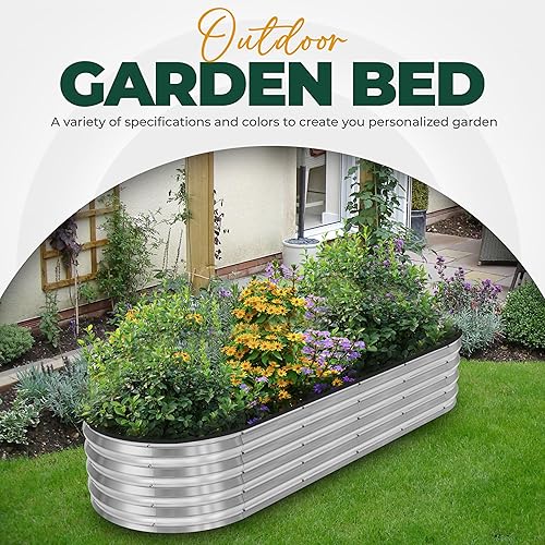 Miniatura 7 de Utopia Home Kit de cama de jardín elevada galvanizada de 6 x 2 x 1 pies, jardinera elevada para exteriores, cama elevada de metal de fácil montaje