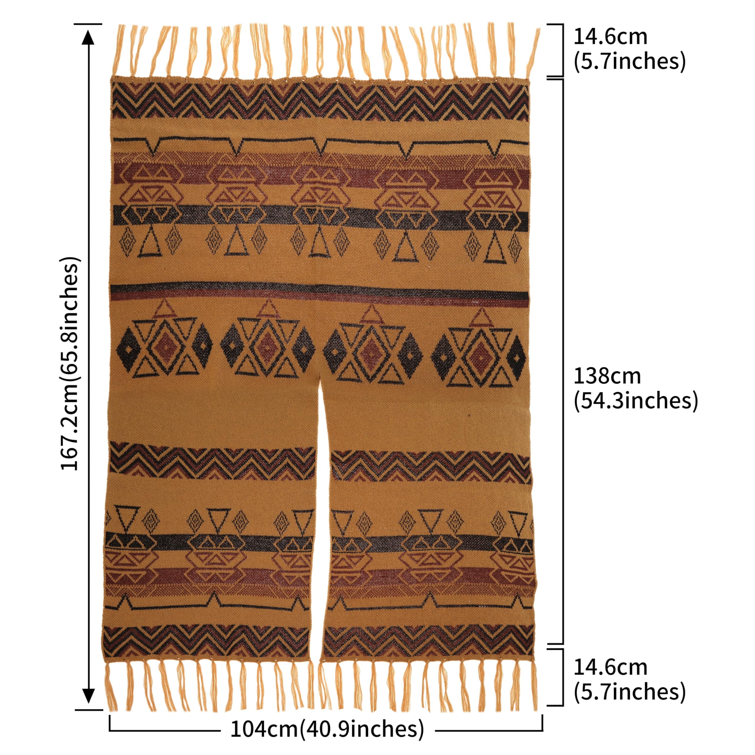 Made by Nami Poncho Damen Umhang Beige Boho Style Festival Accessoires