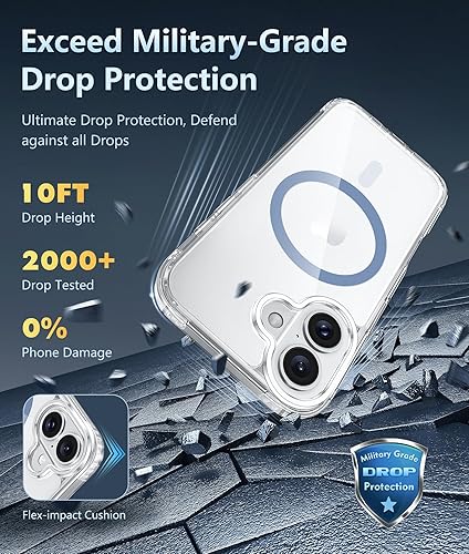 Miniatura 640 de Fntcase Funda para iPhone 15 Plus y 14 Plus de 6.7 pulgadas, magnética, a prueba de golpes de grado militar, antiamarilleo, delgada, protectora