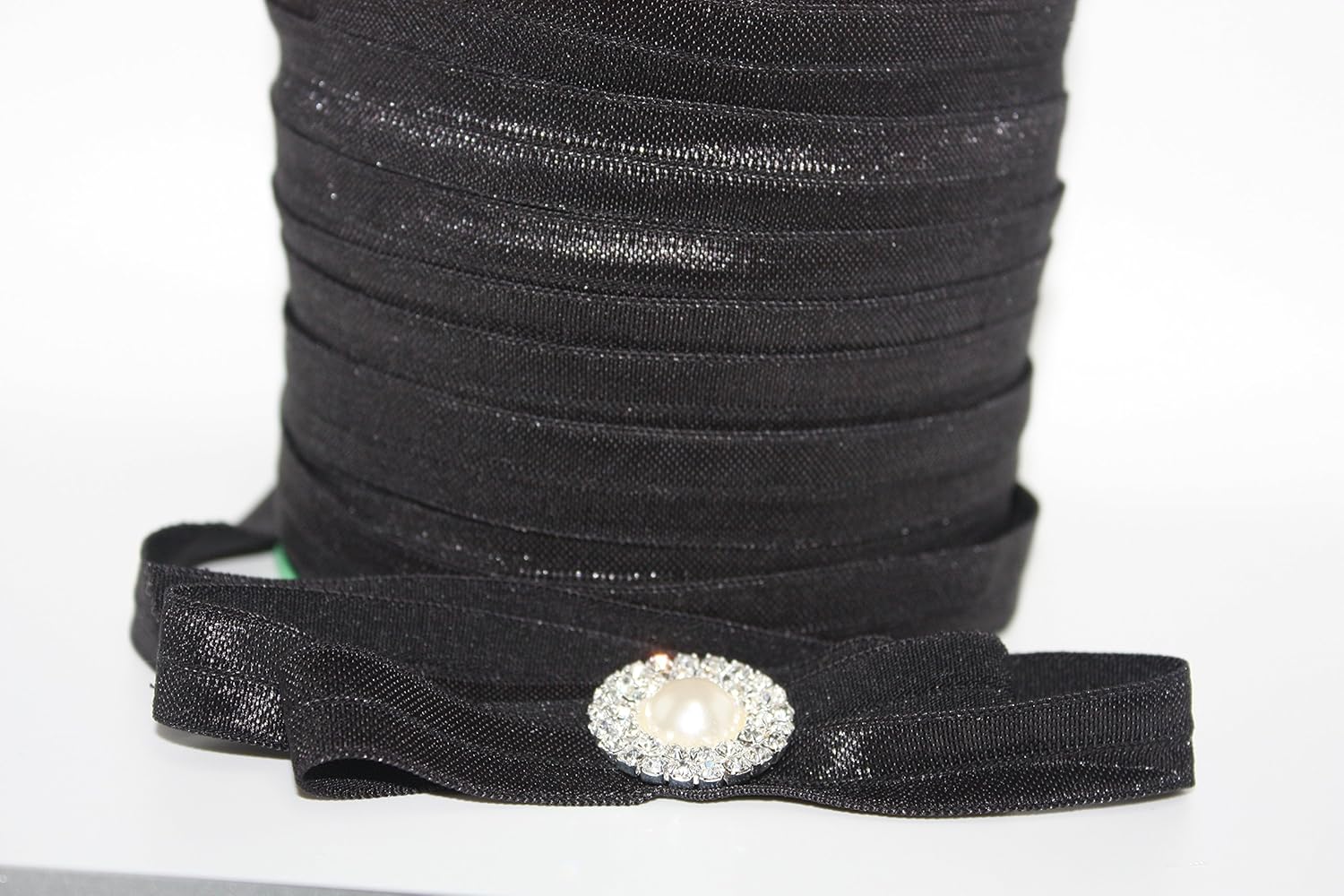 Fold Over Elastic (FOE) 5/8 Inch Black 30 Yards