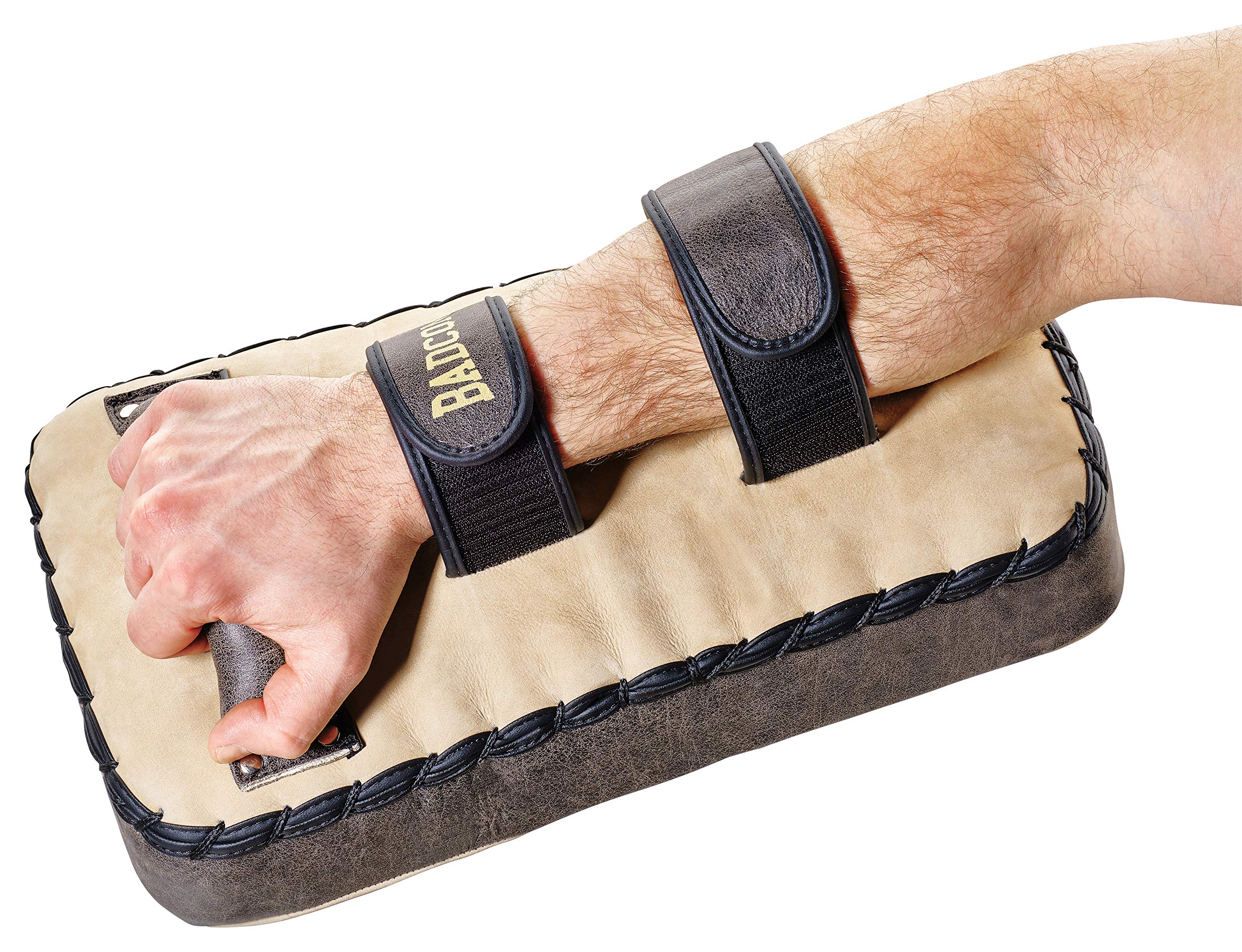 Bad Company Retro Rindsleder Makiwara I Schlagpolster im Mexican-Style I Kicking Pad mit mehrschichtiger Polsterung einzeln oder als Set