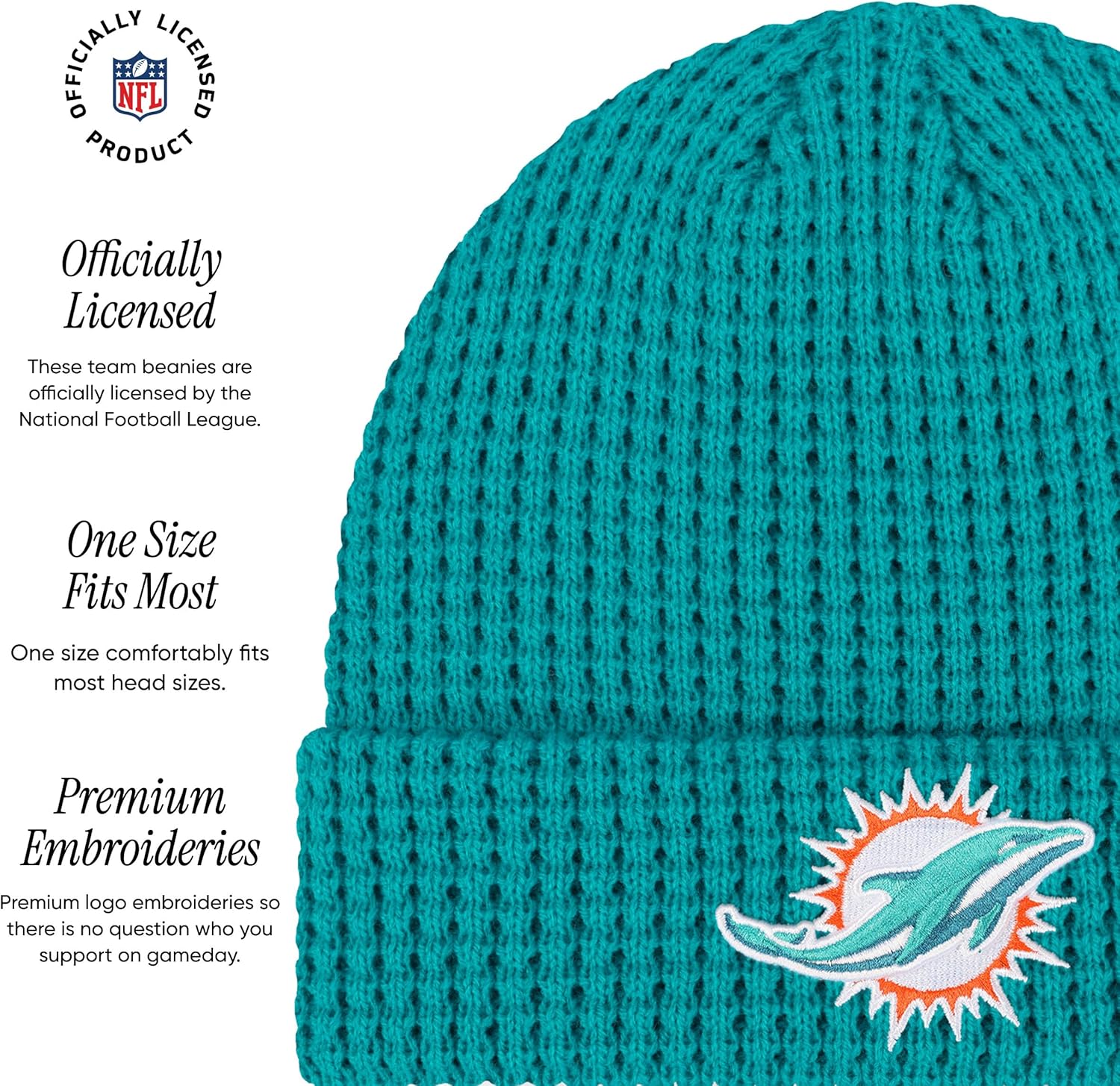 FOCO NFL Unisex-Adult NFL Team Primary Logo Waffle Beanie Hat - Image 5