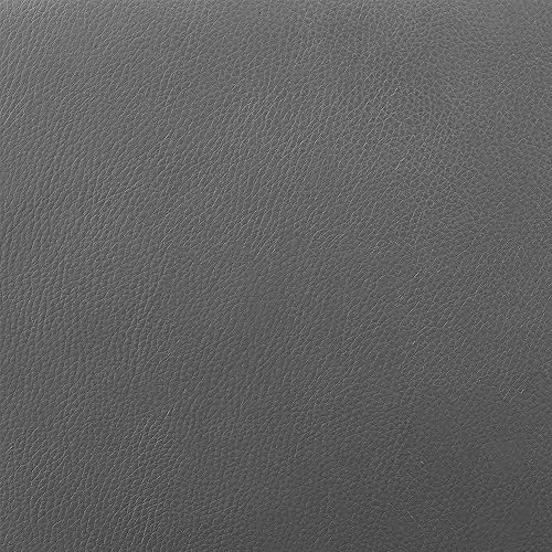 Vista 78 de Armen Living Prinz Taburete giratorio de 26 pulgadas de altura de mostrador en piel sintética negra y acabado de acero inoxidable cepillado