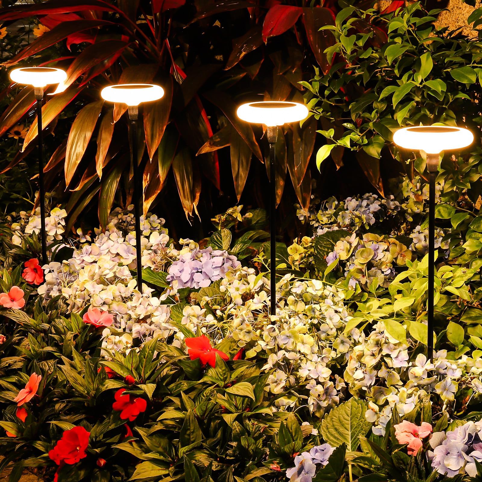 ZWOOS 4er-Set LED Gartenbeleuchtung Solar, Extra Helle Solar Gartenleuchten  fr Auen, Solarstecker Blumenkasten, Outdoor Solarleuchten fr Gartendeko,  Blumentpfe, Weg, IP65 Wasserdicht (Warmweies) : Amazon.de: Beleuchtung