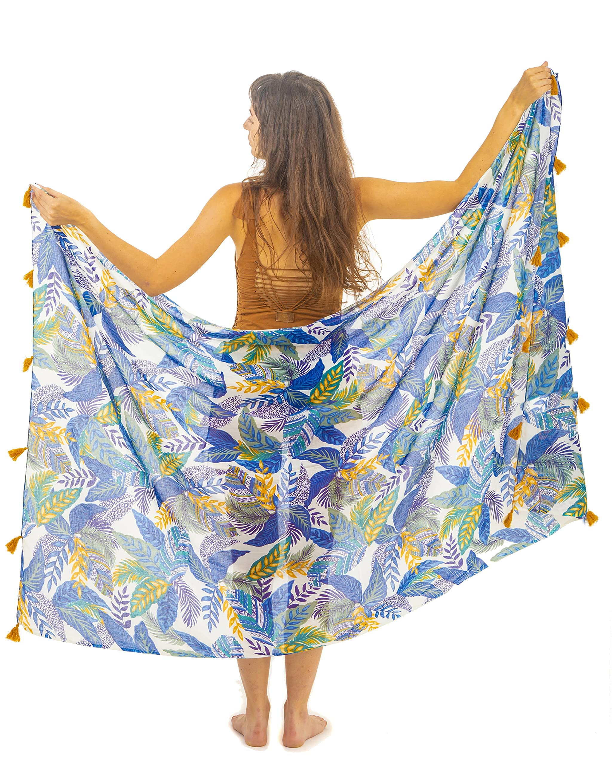 Mandala Life ART Mandala Life ART Pareo de Playa para Mujer - Envoltura de Pareo de algodón - Cubrir Bikini - Tela Decorativa