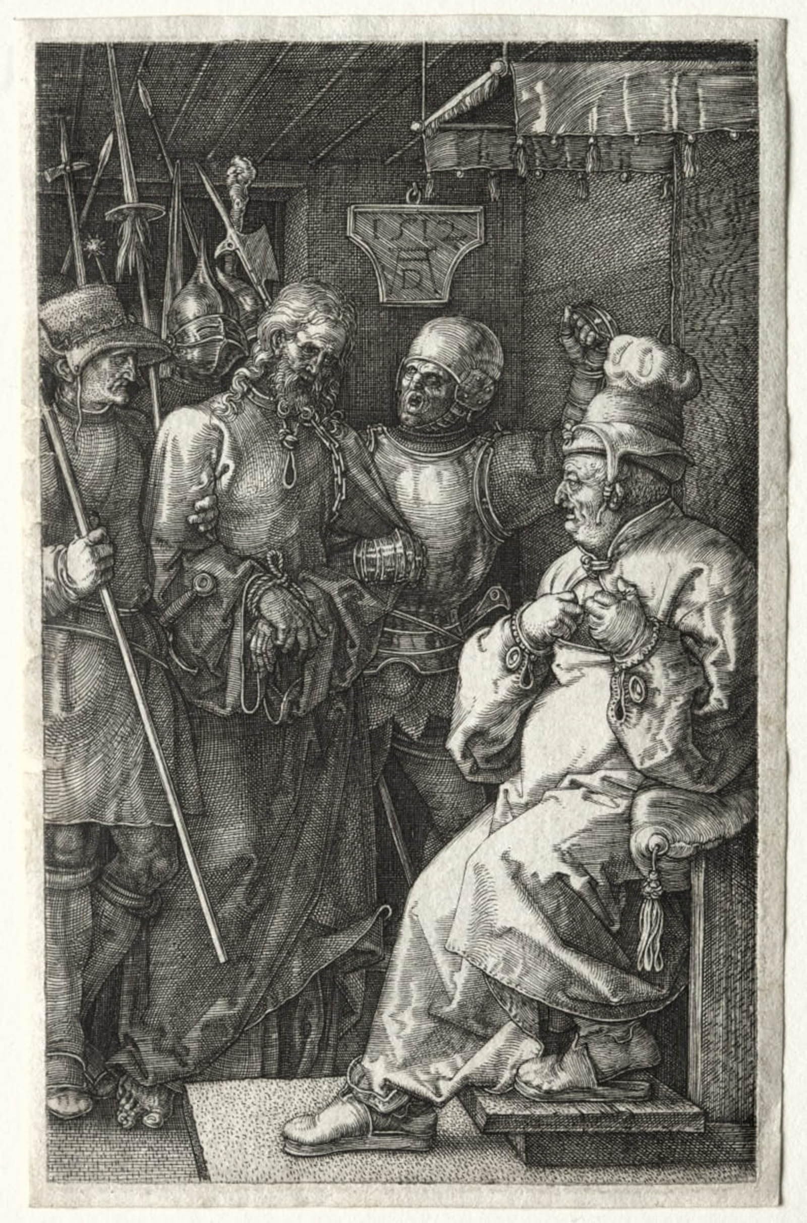 SERENDIPITP Aesthetic Poster Photo Wall Print Retro Picture Christ Before Caiaphas by Albrecht Dürer Modern Wall Artwork for Home Decor 60x90cm