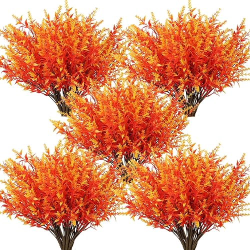 Miniatura 229 de Plantas artificiales para exteriores, resistentes a los rayos ultravioleta, vegetación artificial, 12 ramos de flores de lavanda para macetas