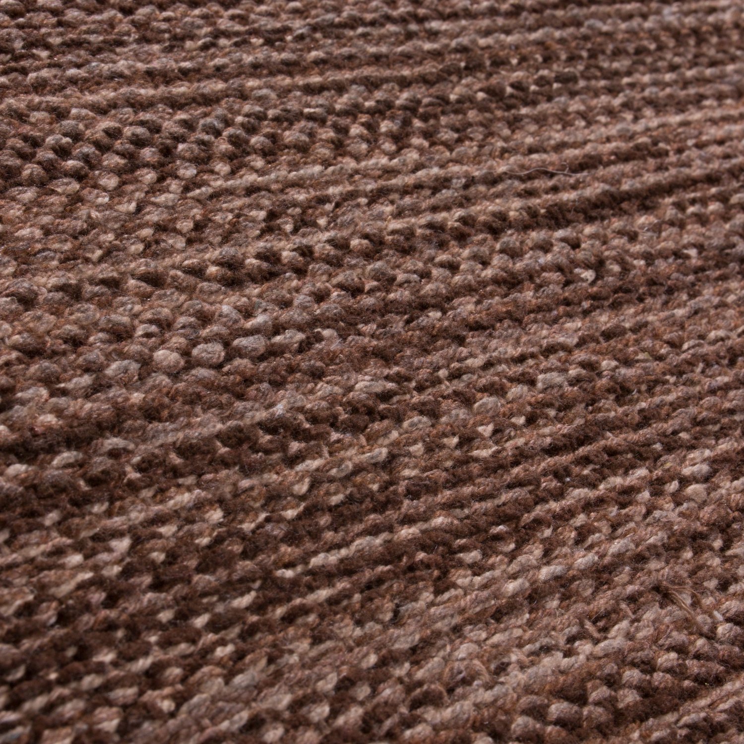 TT Home Tappeto di design Kelim intessuto a mano in cotone al 100% nel moderno mélange marrone, Dimensione:200x290 cm