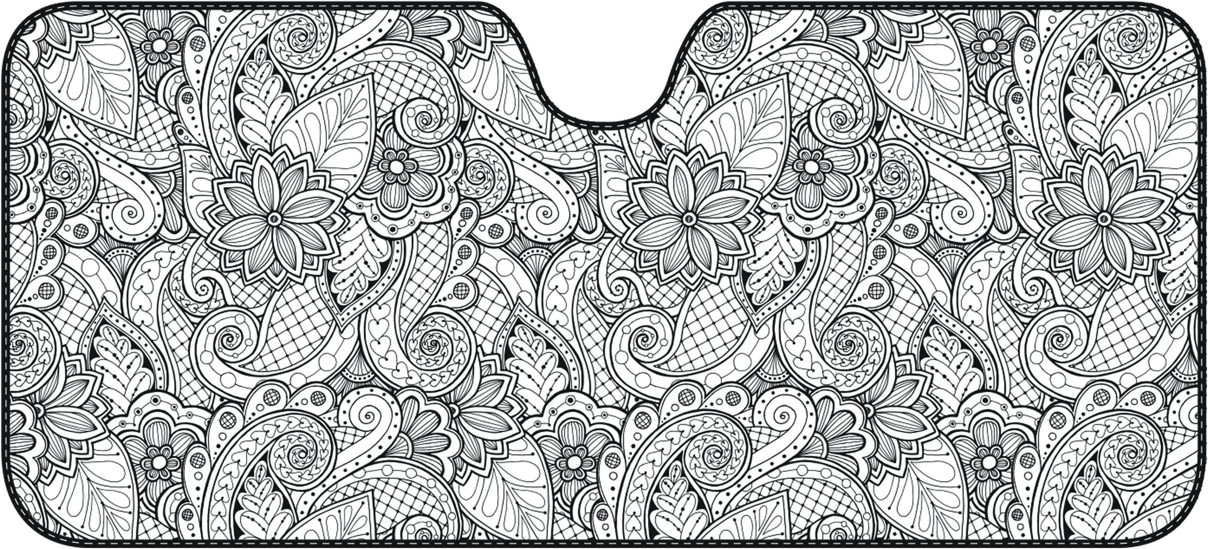 Automotive Windshield Sunshade: Color Your Own Design with 8 Markers, Universal Fit