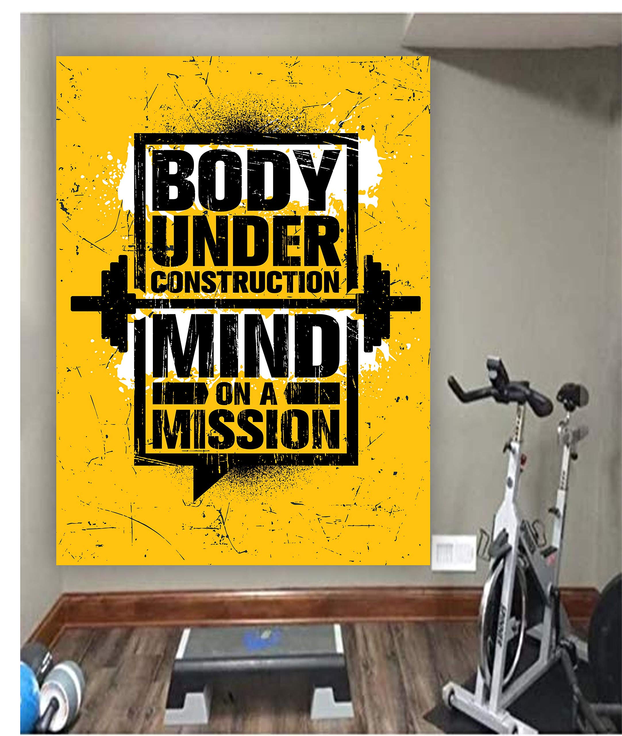 Decor Production Self Adhesive Gym Wall Sticker/Poster(24x36 Inch)-image-48
