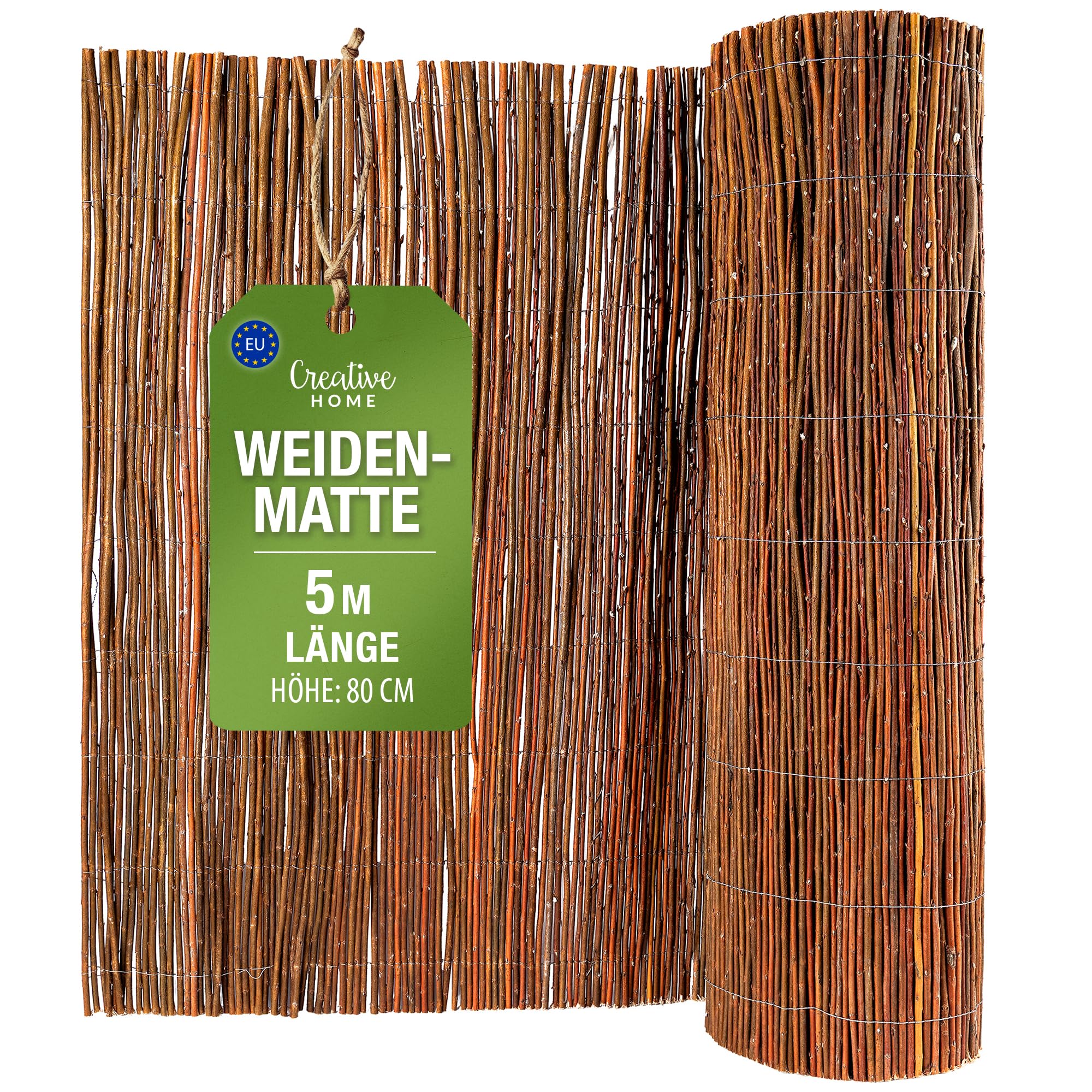 Creative Home Weidenmatte Balkon Sichtschutz Weide 80 x 500 cm (H x L)