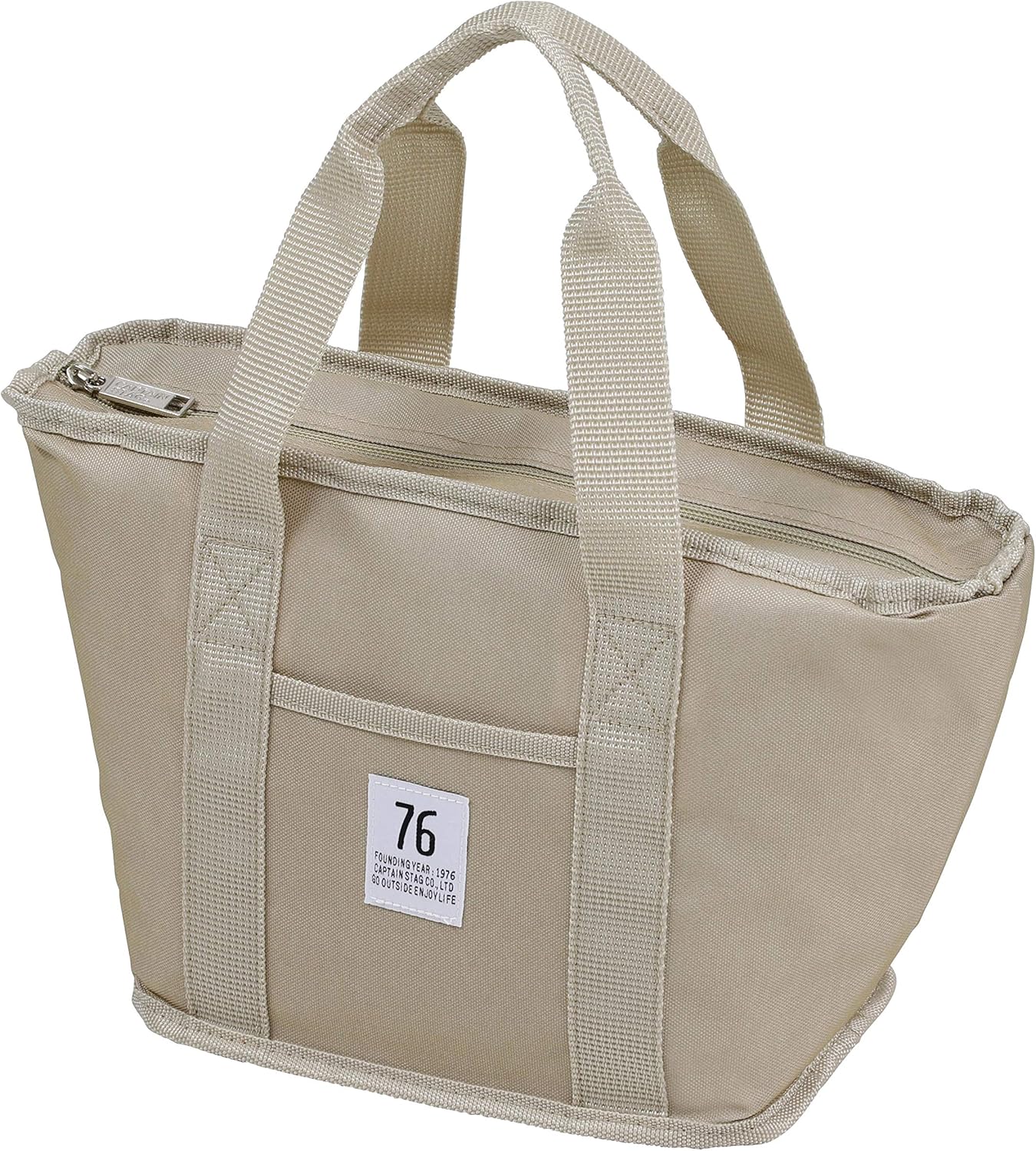 Captain Stag UE-610 Cooling Bag, Cooler Bag, Tote Cooler Bag, Capacity 1.3 gal (4 L), Size S, Beige, 76 Series, Product Size (W x D x H): Approx. 13.2 x 7.7 inches (335 x 125 x 195 mm)