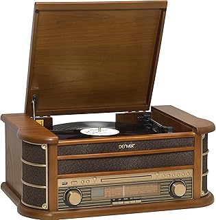 Denver MCR-50 Retro Musik-Center mit Plattenspieler braun