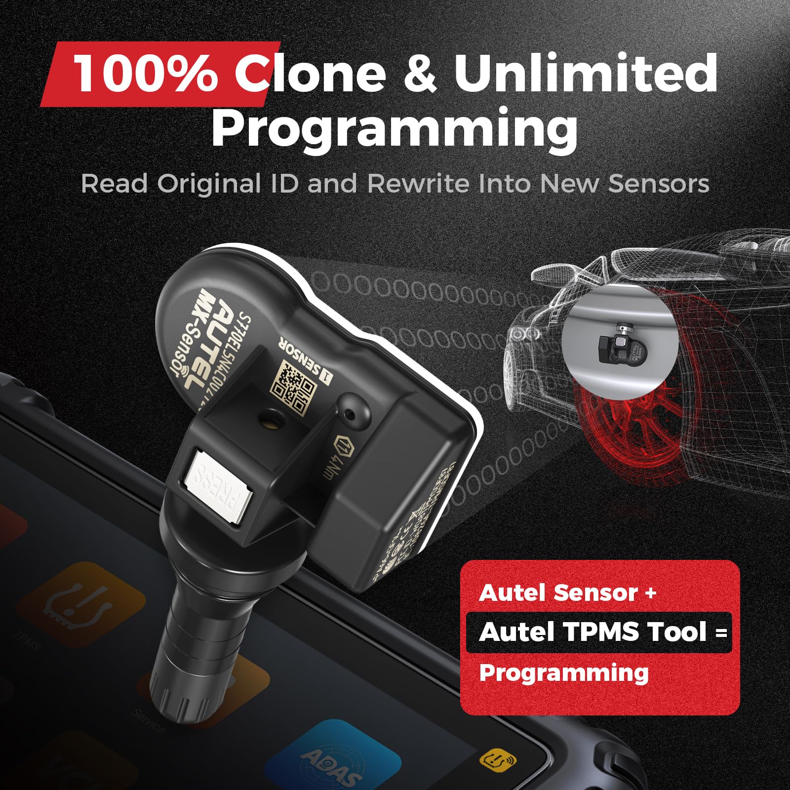 Autel Sensor MX-Sensor 2 em 1 (315 MHz + 433 MHz) Sensores