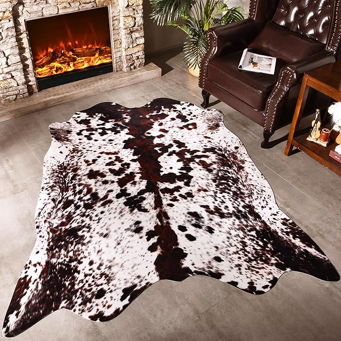 Amazon.com: SVATOUCH Premium Cowhide Rug, 4.6 x 5.2 Feet, Western Decor ...