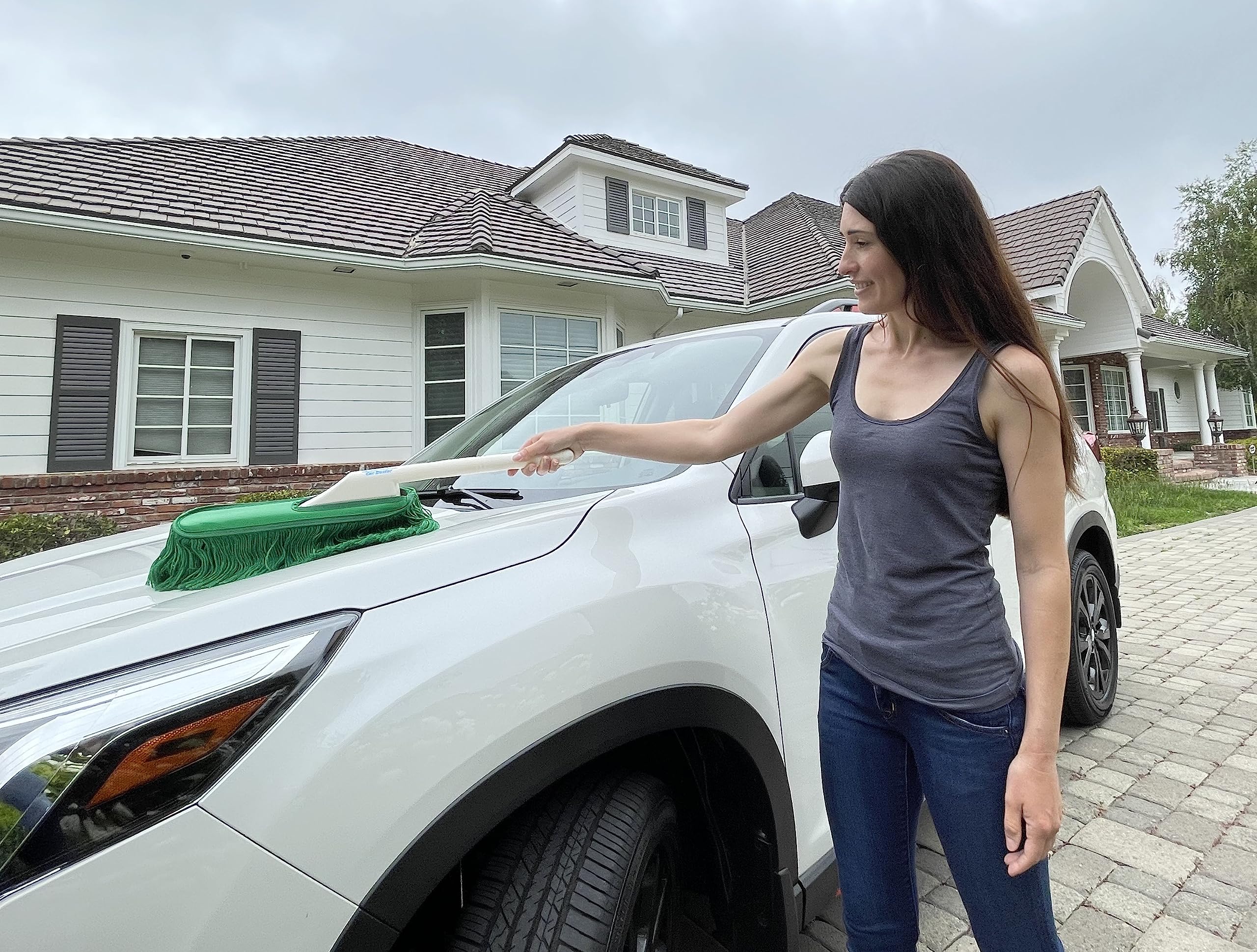 California Car Duster Zestaw detali z plastikowym uchwytem i zielonym mopem 62455