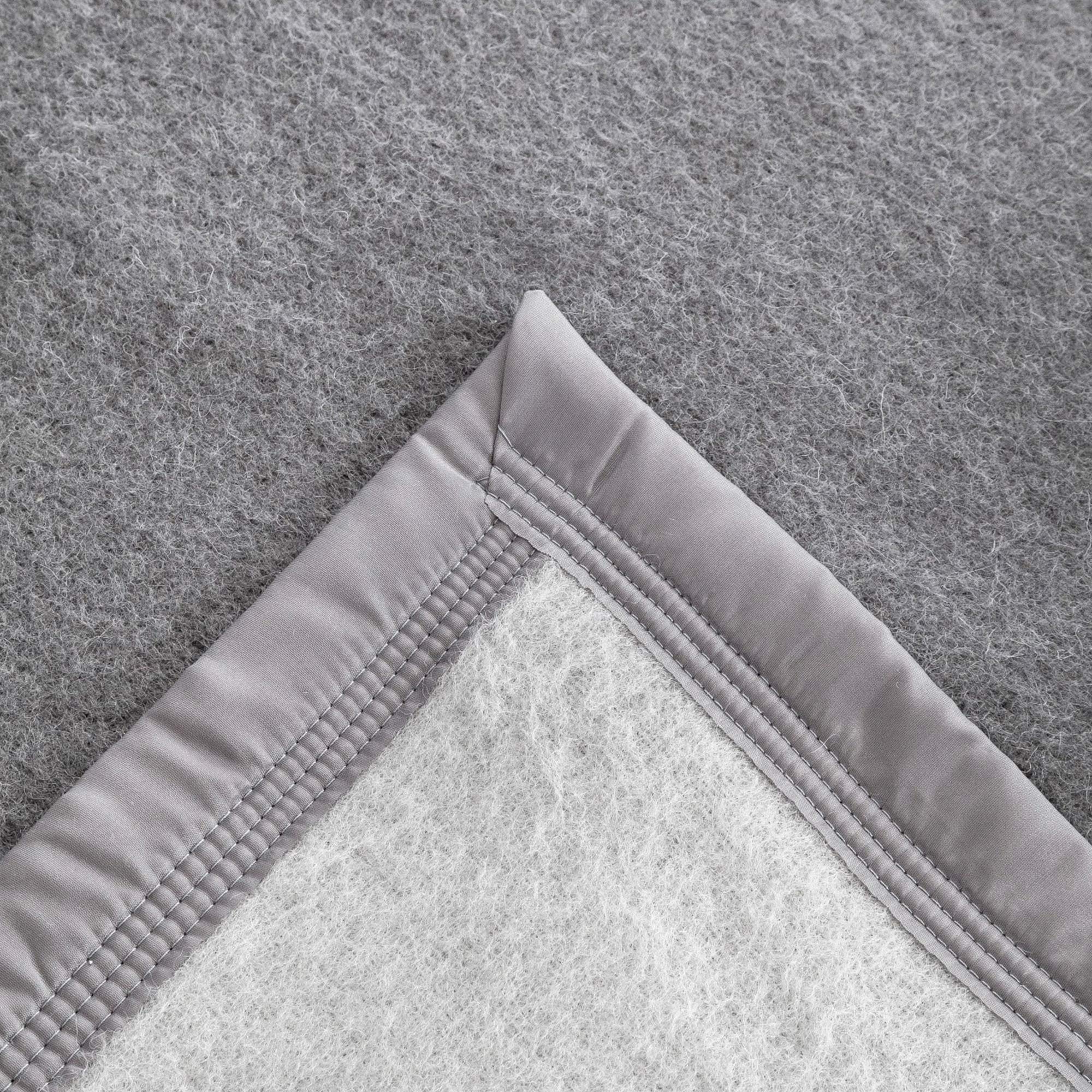 Linnea Couverture Pure Laine Vierge Woolmark 500g/m² Volta 220x240 cm Gris Acier