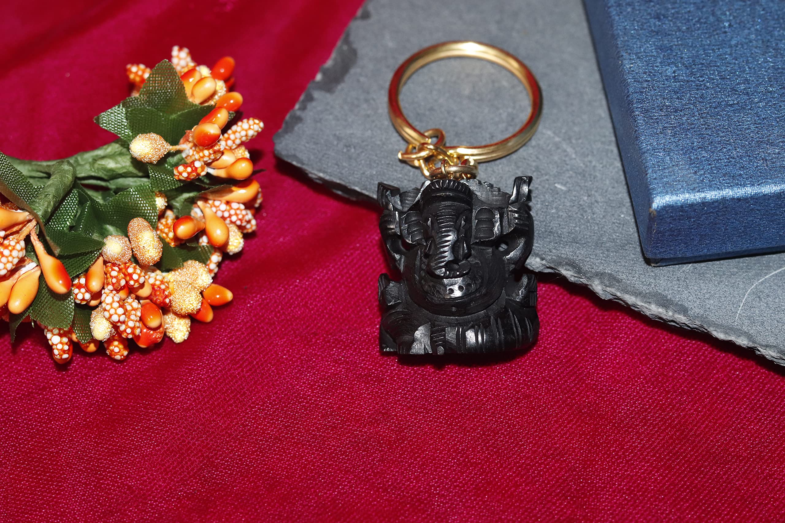 kc products Ganesha Karungali Keychain, Ganesha Ebony Wood Keychain [ pack of 1 ]-picture-31